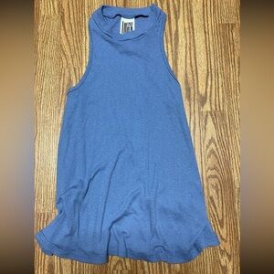 Free People XS Blue Swing High Neck tank top
